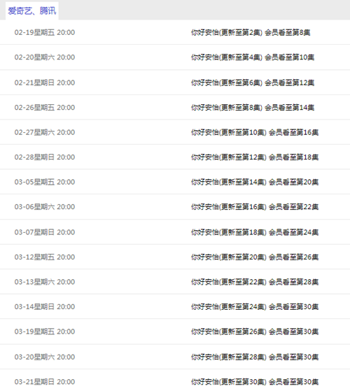 你好安怡一共多少集什么时候更新（你好安怡每天更新几集）
